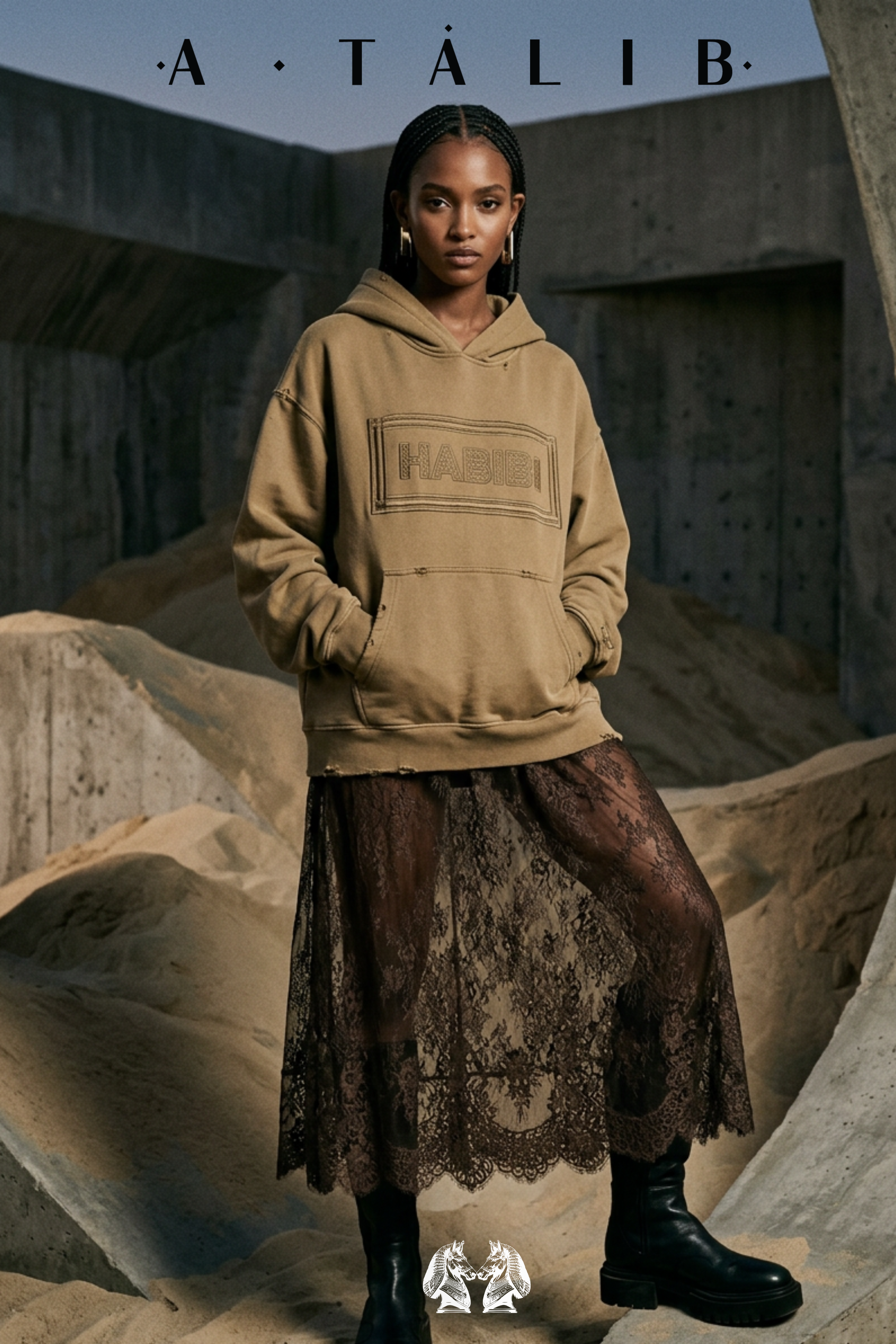Knight to C6 | NC6  Love Language: Arabic | Habibi Hoodie